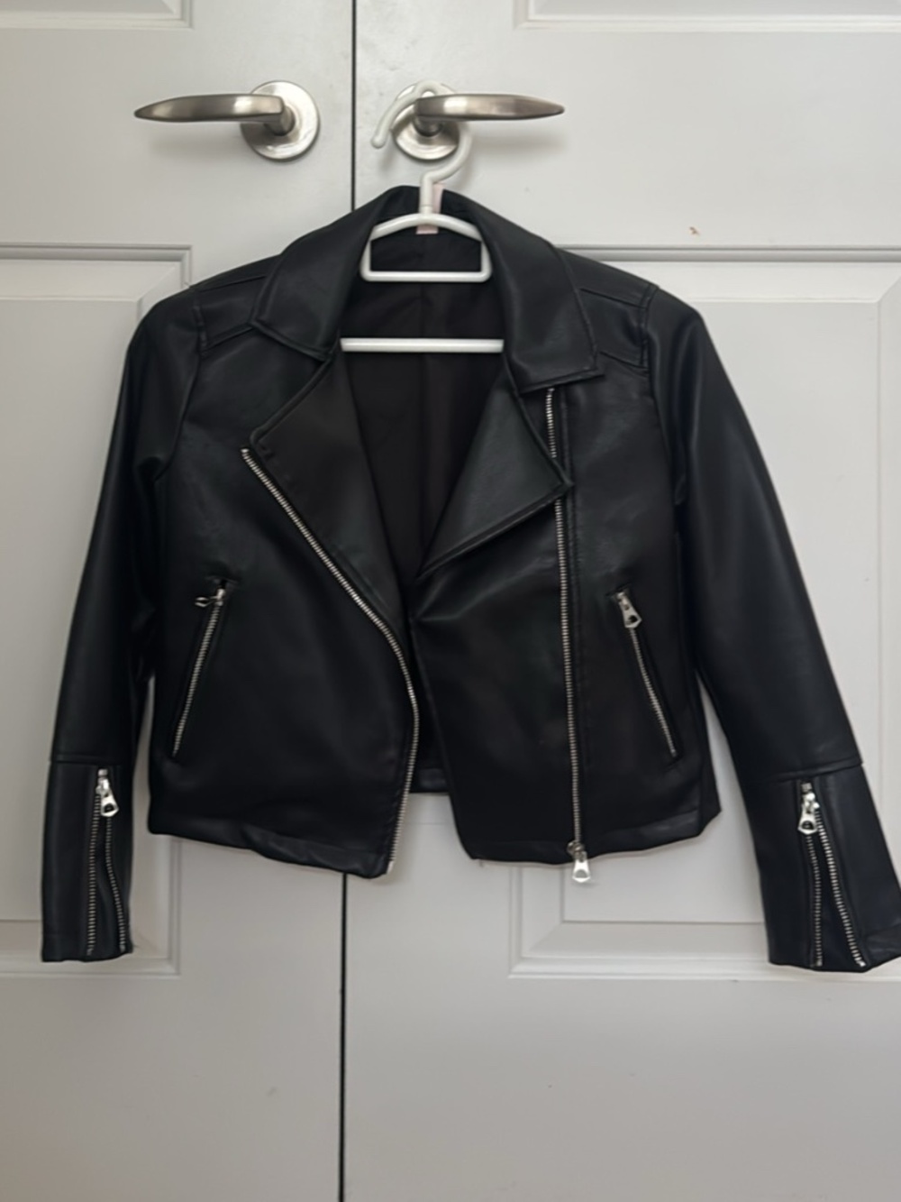 Girls faux leather jacket size 12